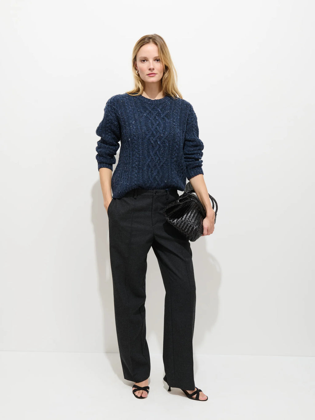 Alex Mill Madelyn Donegal Sweater - Navy