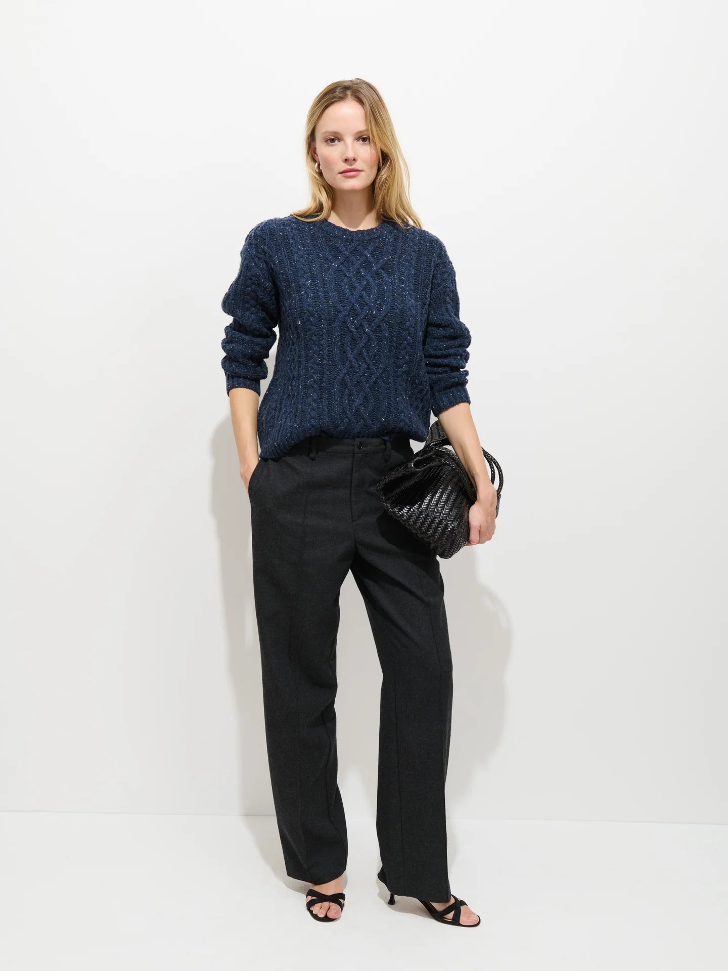 Alex Mill Madelyn Donegal Sweater - Navy
