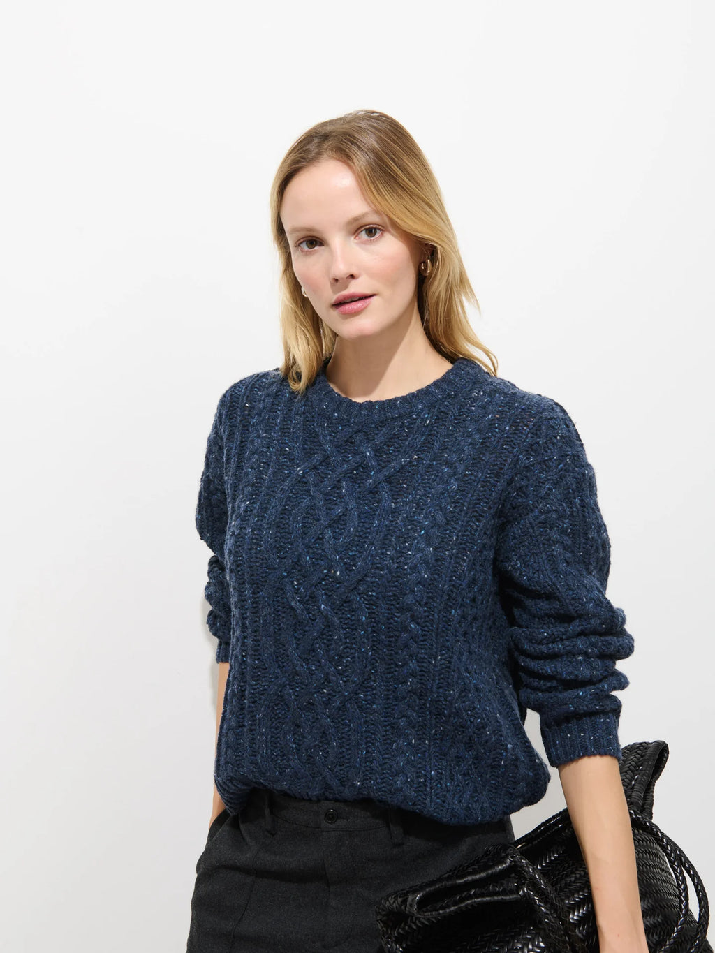 Alex Mill Madelyn Donegal Sweater - Navy