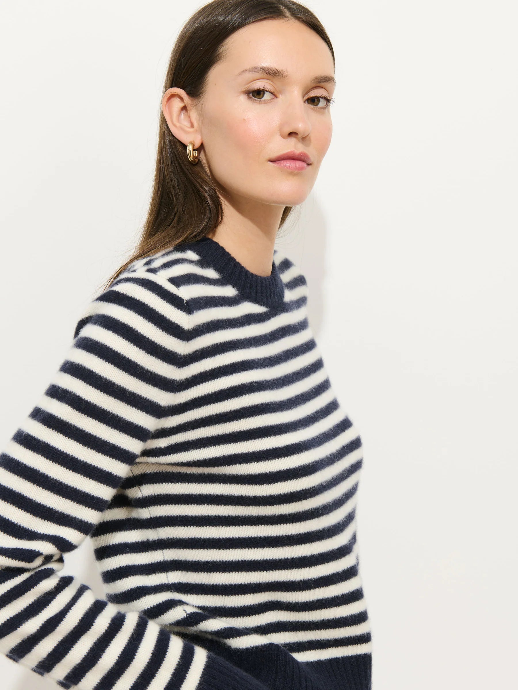 Alex Mill Marais Striped Cashmere Sweater - Navy