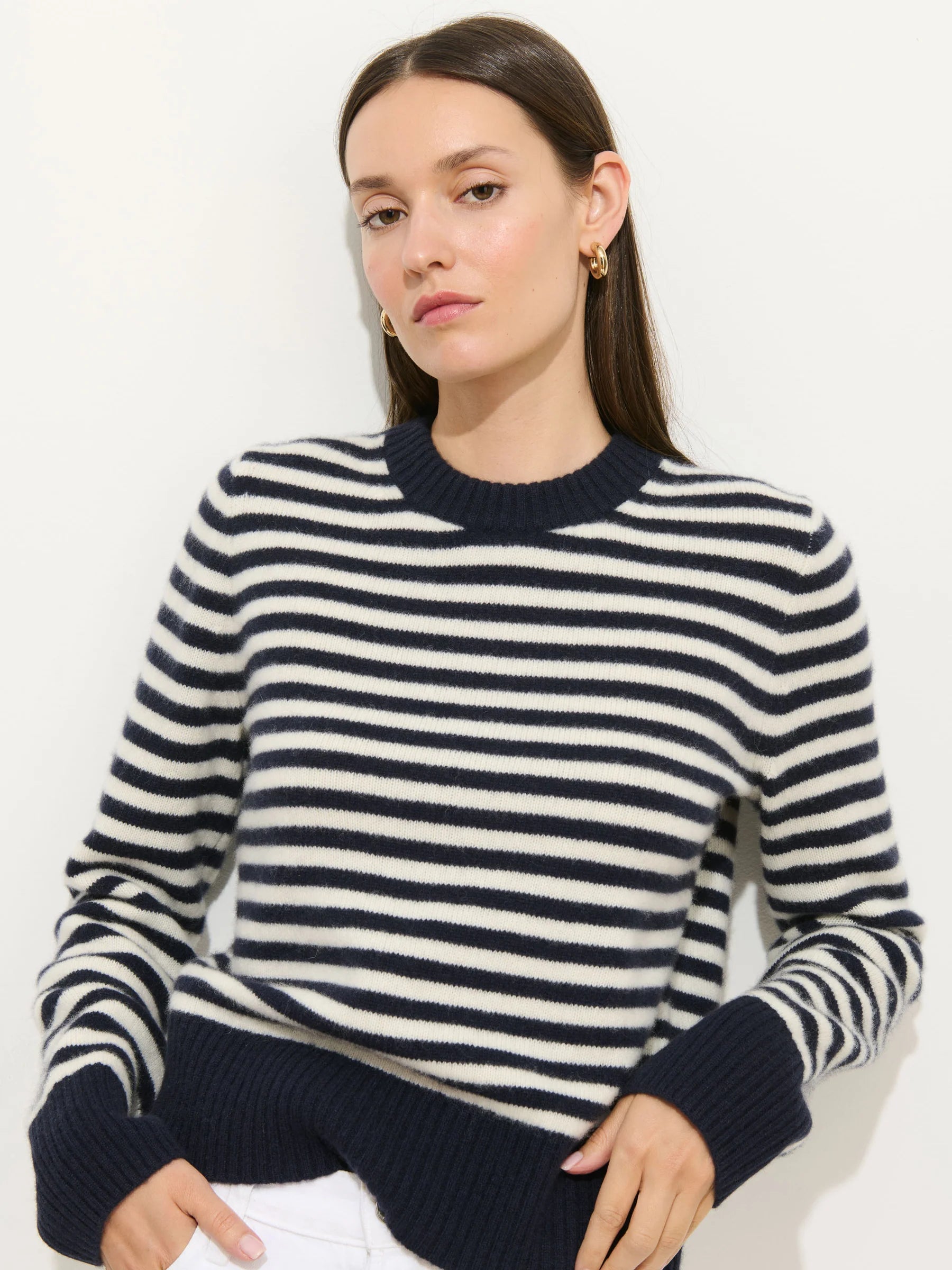 Alex Mill Marais Striped Cashmere Sweater - Navy
