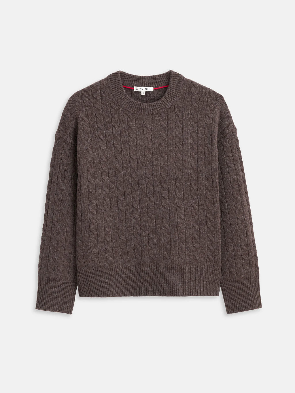 Alex Mill Katherine Cable Sweater In Wool Cotton  - Molasses