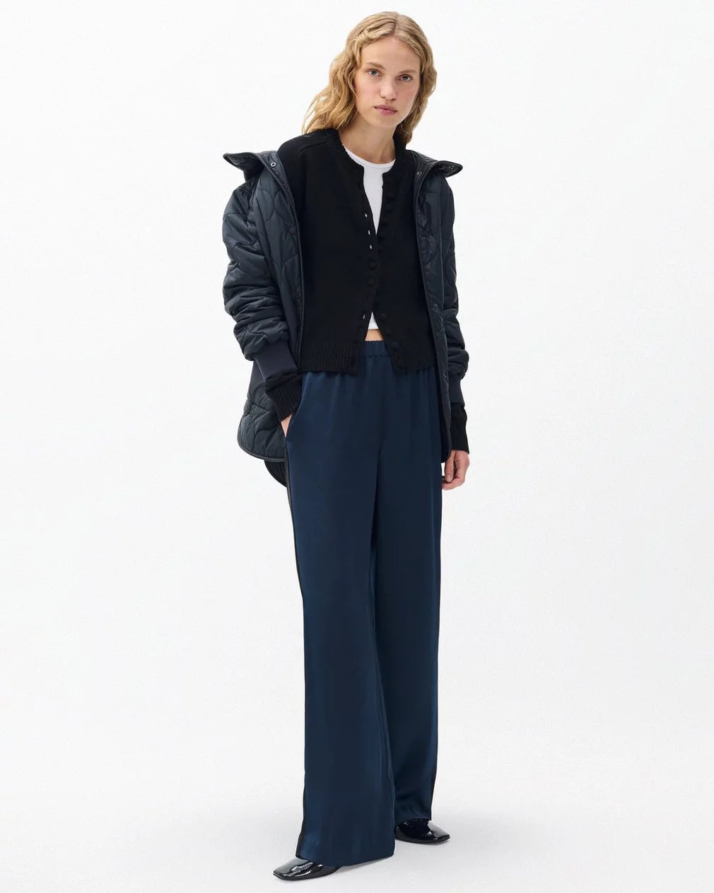 Rag & Bone Wallace Crewneck Cardigan - Black