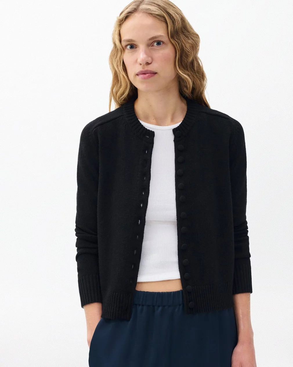 Rag & Bone Wallace Crewneck Cardigan - Black