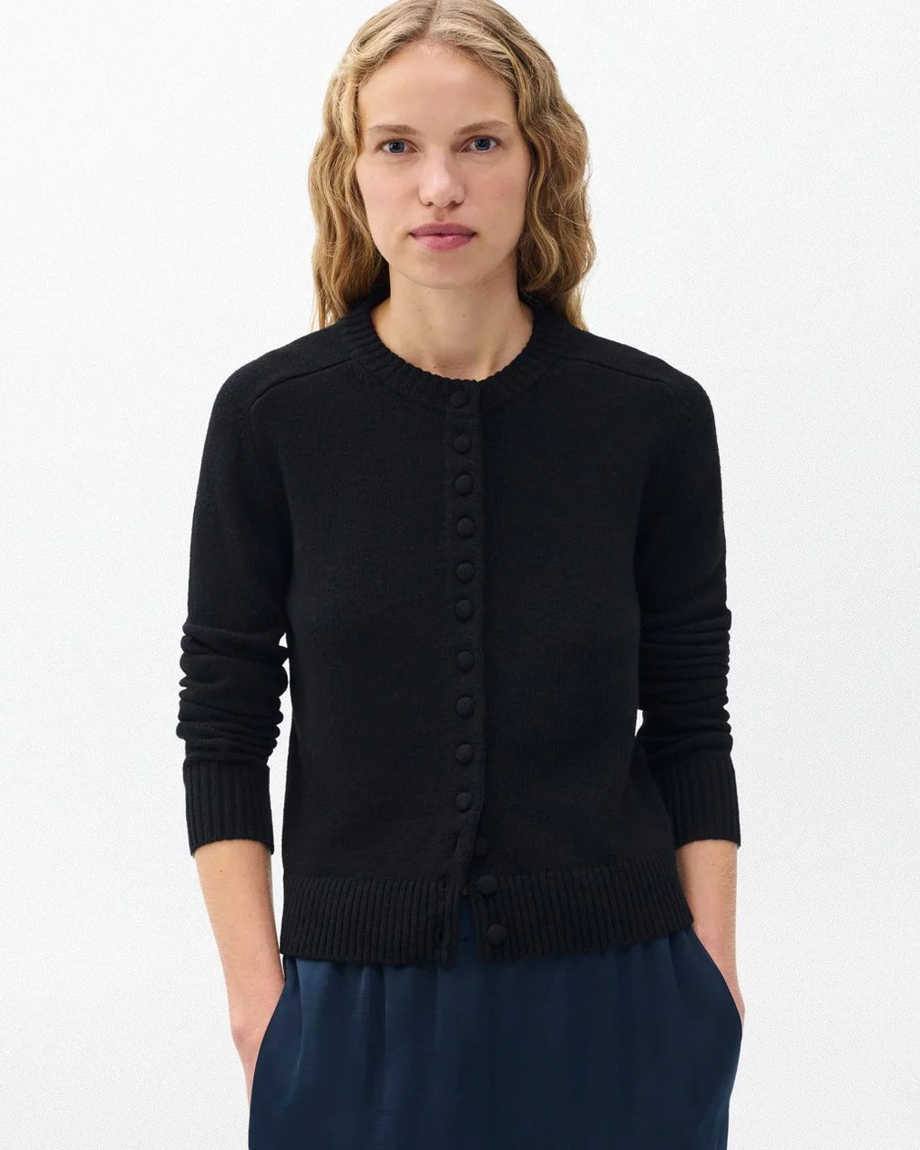 Rag & Bone Wallace Crewneck Cardigan - Black