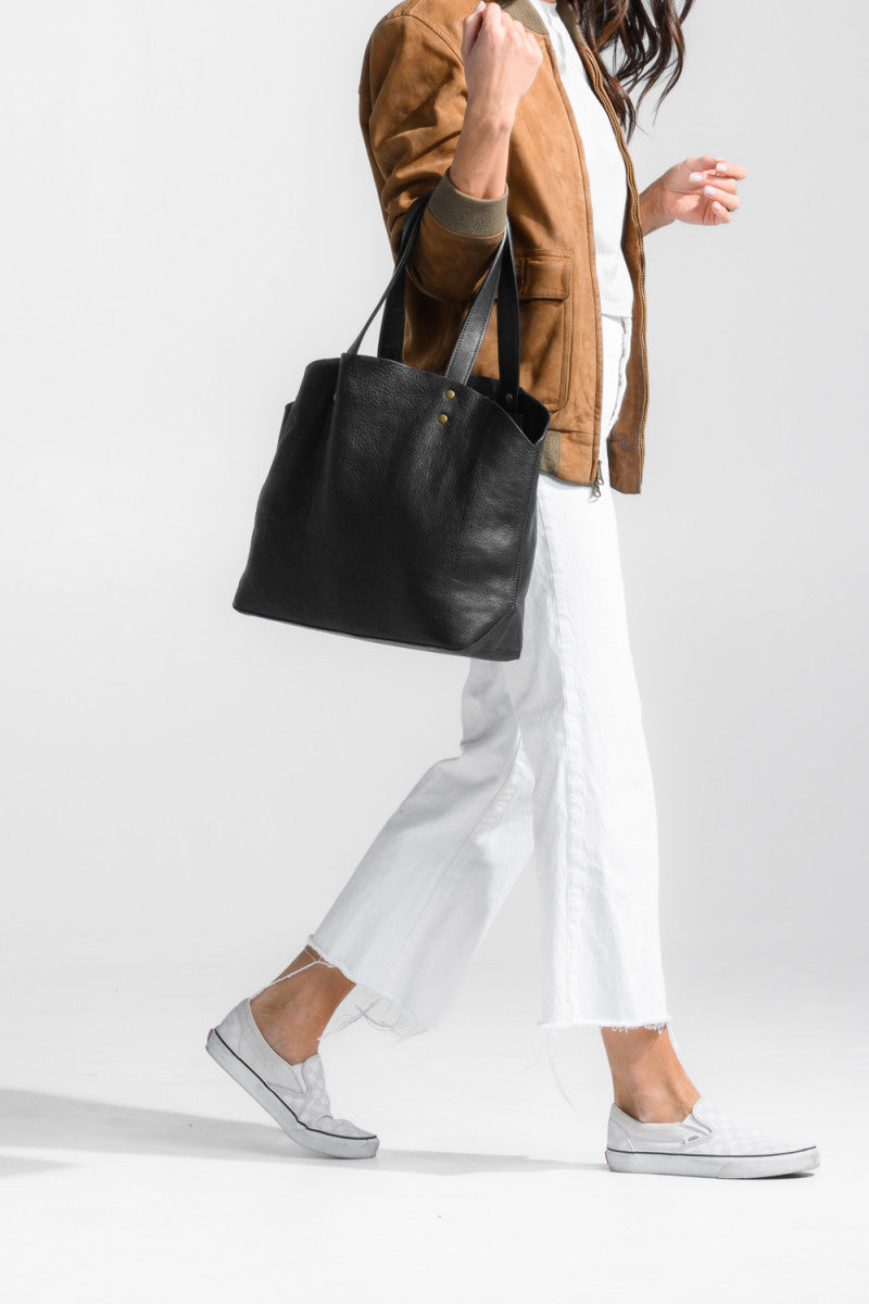 Moore & Giles Weldon Tote Seven Hills Black - TRUNK SHOW