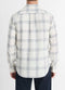 Vince West Coast Plaid Cotton Long-Sleeve Shirt - Classic Cream/Evening Mist