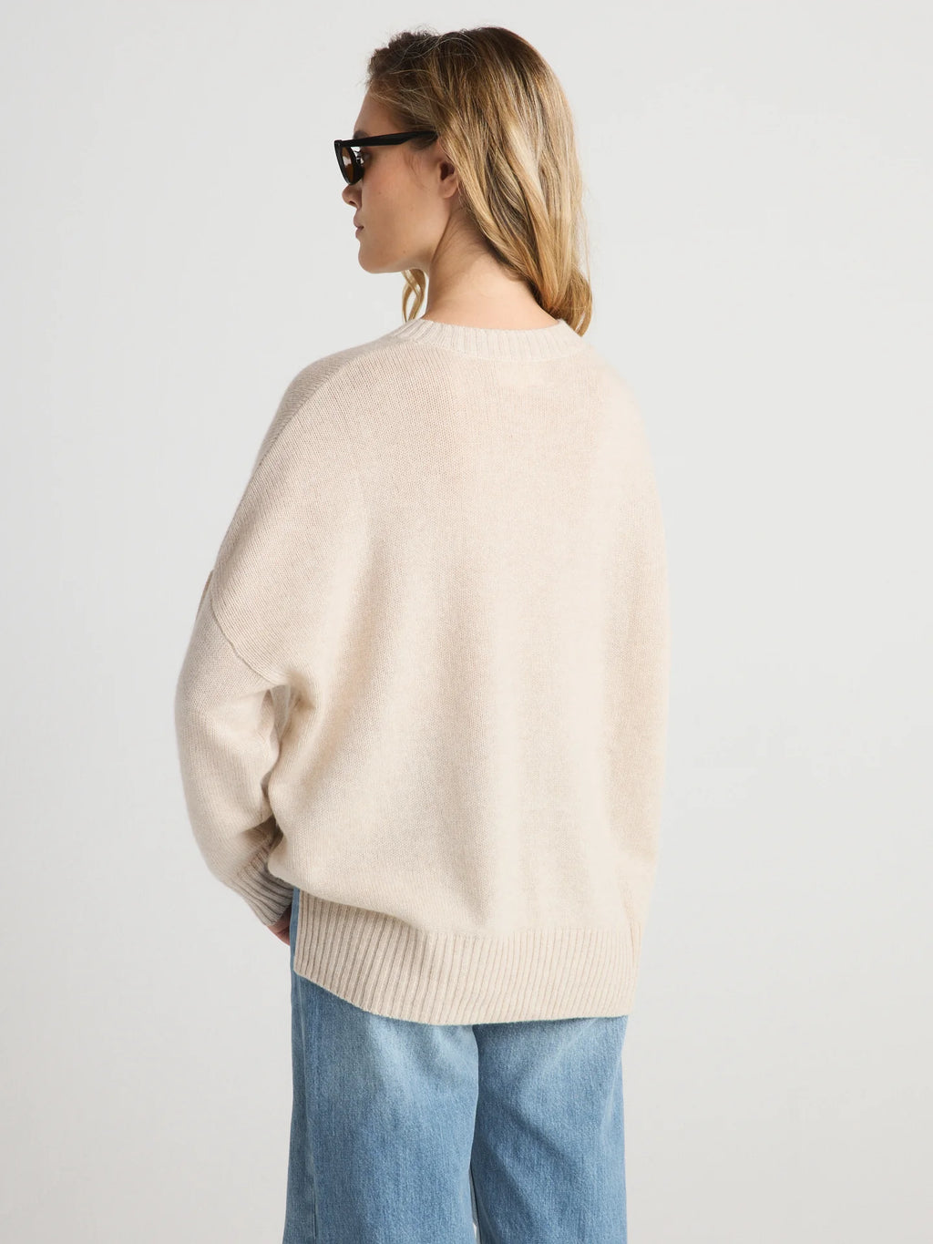 W.Cashmere Joey Oversized Sweater - Oatmeal