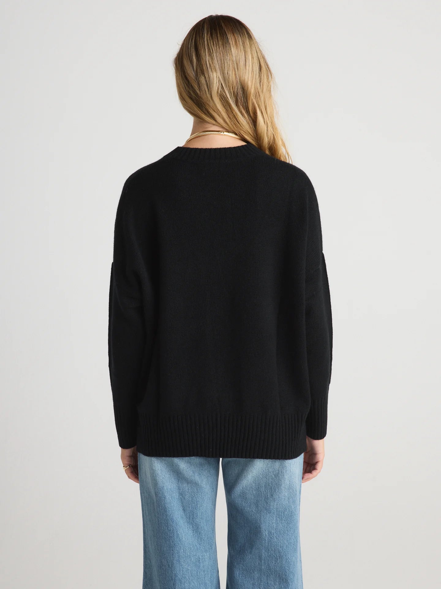 W.Cashmere Joey Oversized Sweater - Black