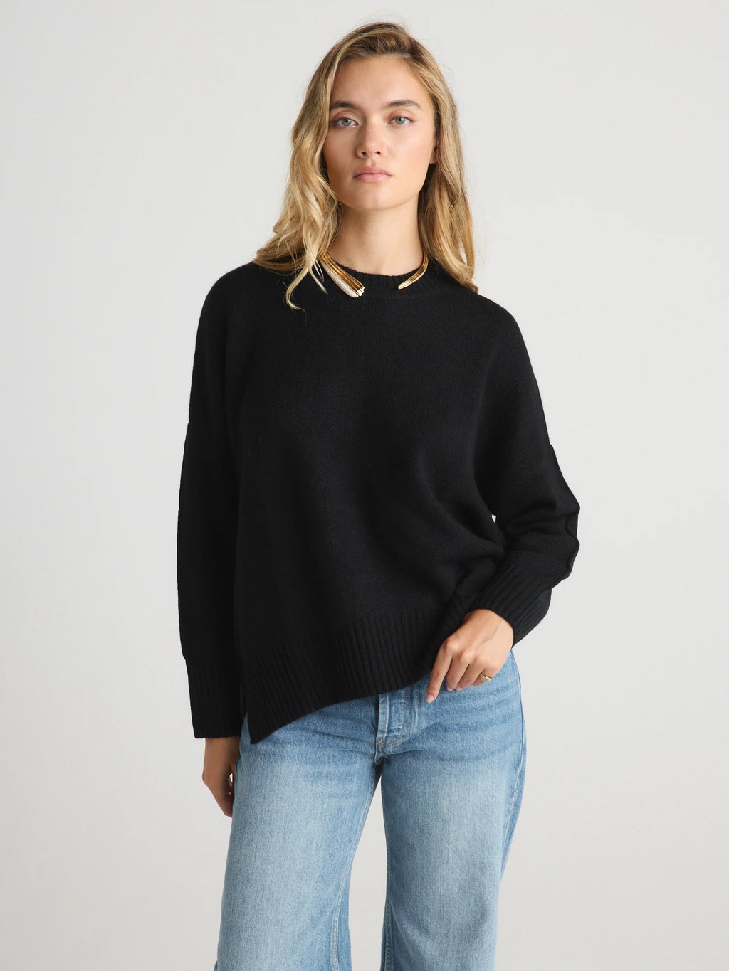 W.Cashmere Joey Oversized Sweater - Black