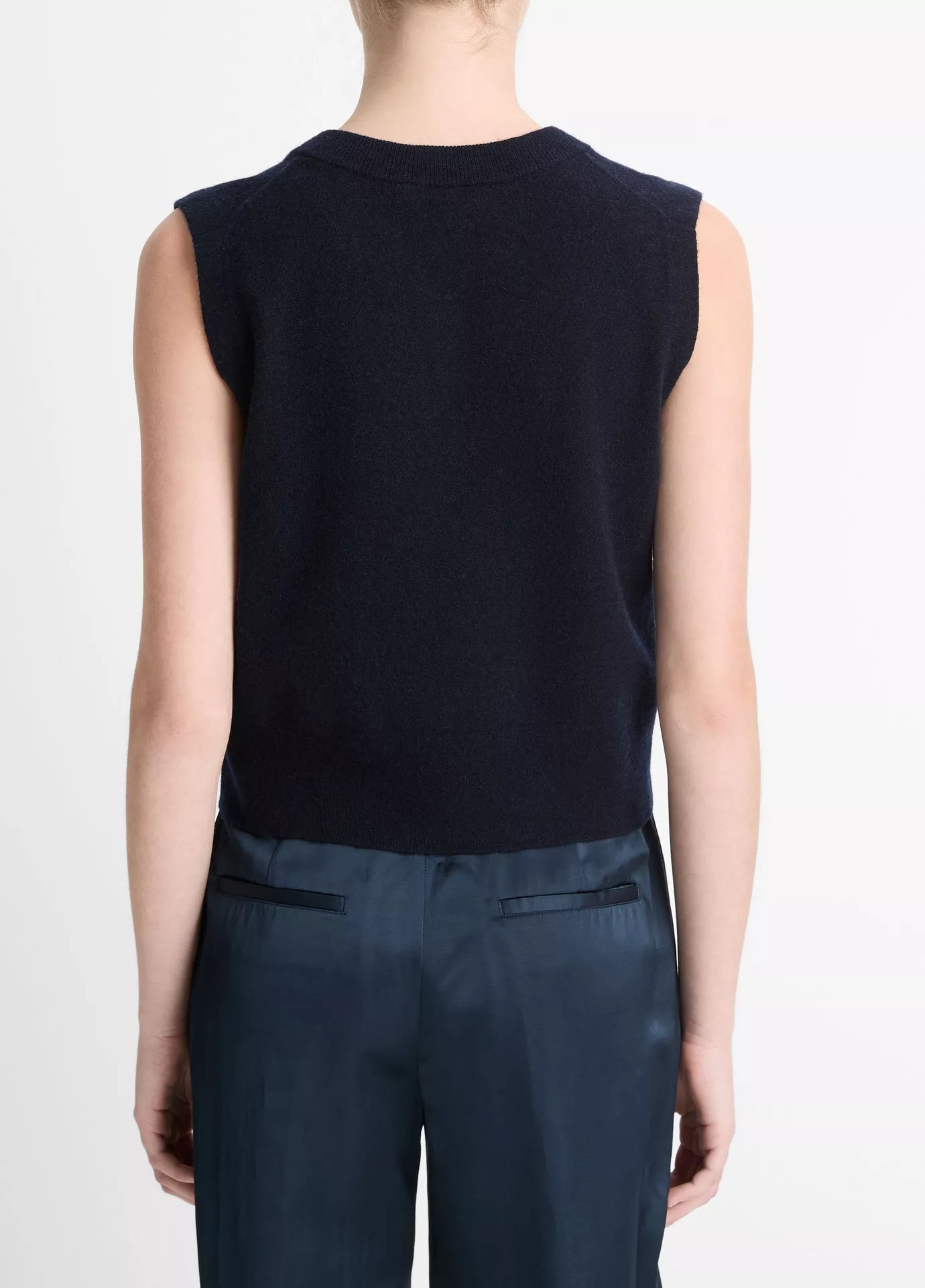 Vince Wool-Blend Henley Shell - Coastal Blue