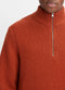 Vince Wool-Cashmere Relaxed Quarter-Zip Sweater - Rust Amber