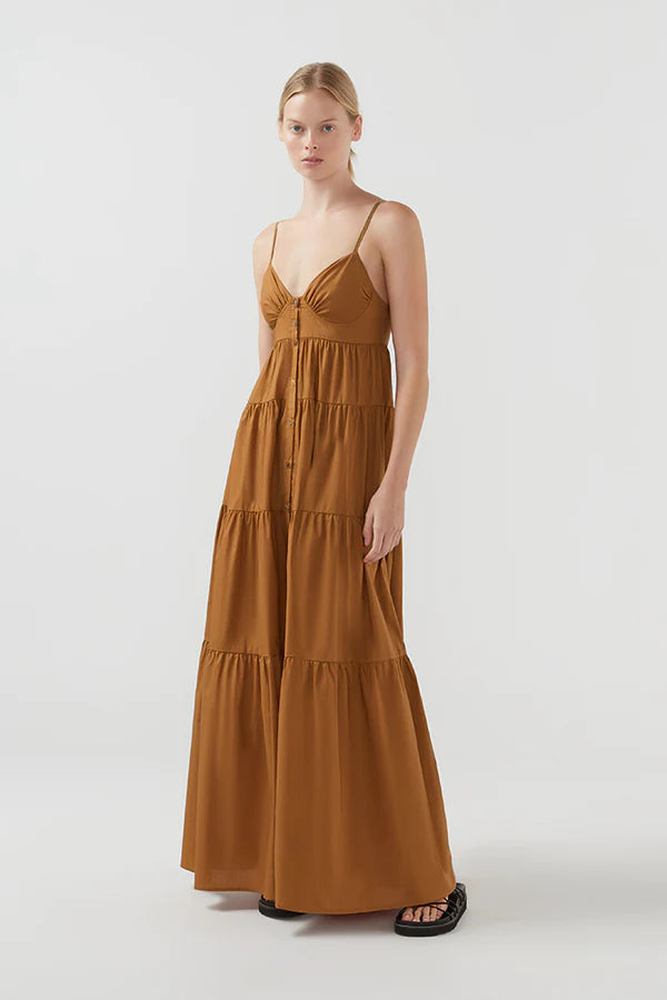 Bird & Knoll Xiola Maxi Dress - camel