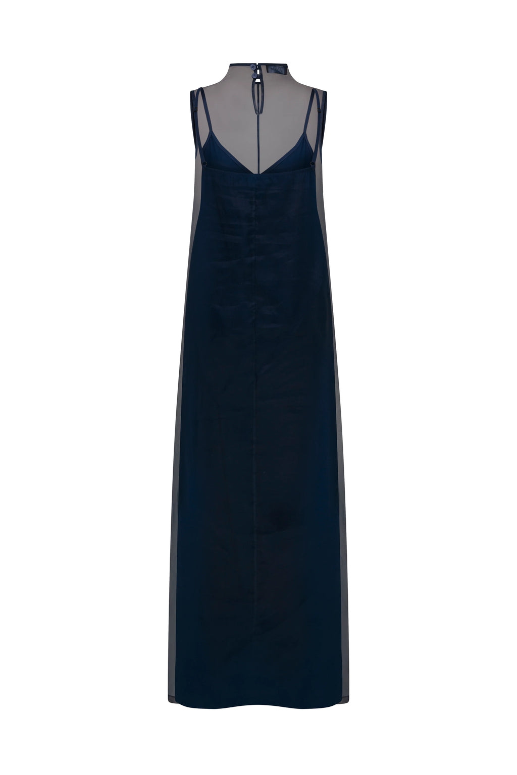 ANIM Zarae Sleeveless Organza Maxi Dress - Navy