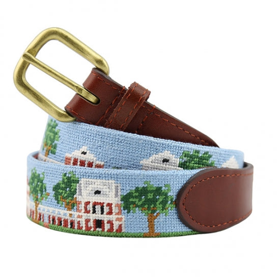 Smathers & Branson Virginia Lawn Scene Needlepoint Belt