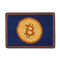 Smathers & Branson Bitcoin Needlepoint Credit Card Wallet (Classic Navy)