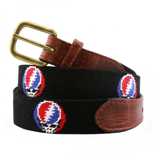 Smathers & Branson Steal Your Face (Black) Needlepoint Belt