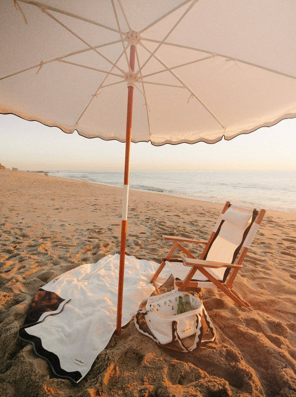 Business & Pleasure Co. The Amalfi Umbrella - Rivie White