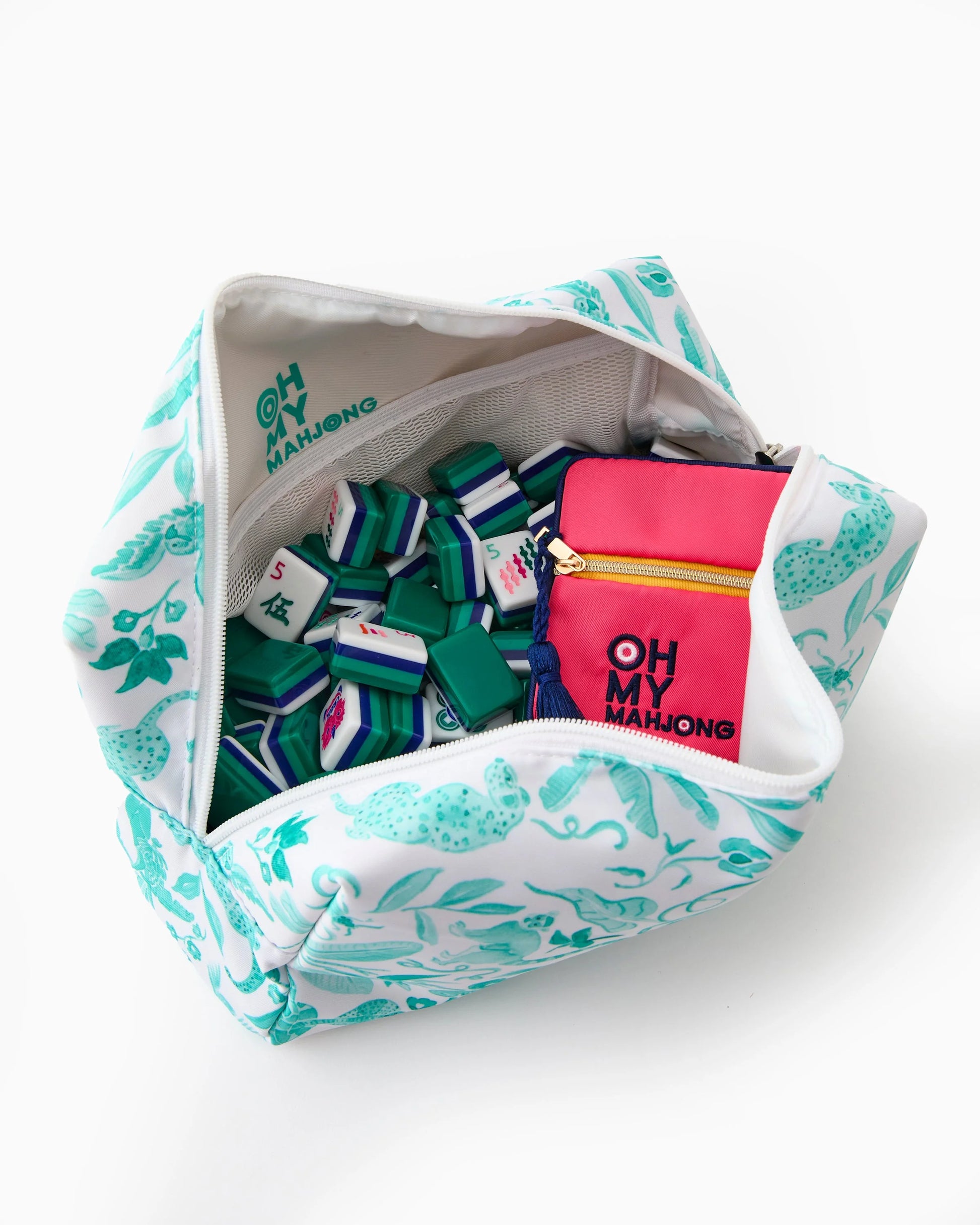 Oh My Mahjong Amazon Green Tile Storage Bag X Catherine Cartie Collab