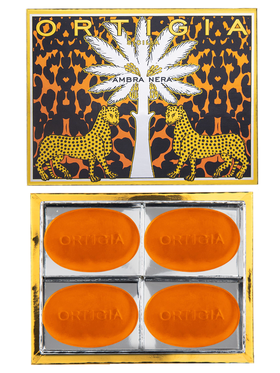 Ortigia Ambra Nera Glycerine Soap Small Box