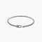 Tateossian T-bangle in Brushed Black Rhodium Plated Sterling Silver