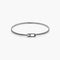Tateossian T-bangle in Brushed Black Rhodium Plated Sterling Silver