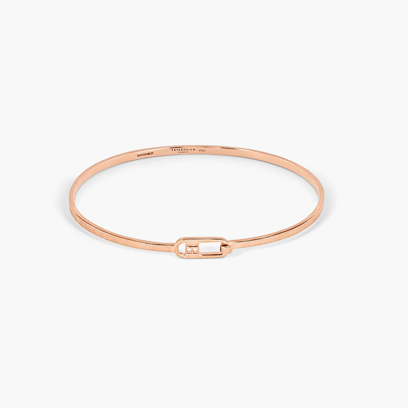 Tateossian T-bangle in Brushed 18k Rose Gold