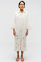 Oroton Table Cloth Lace Column Dress in Soft Cream