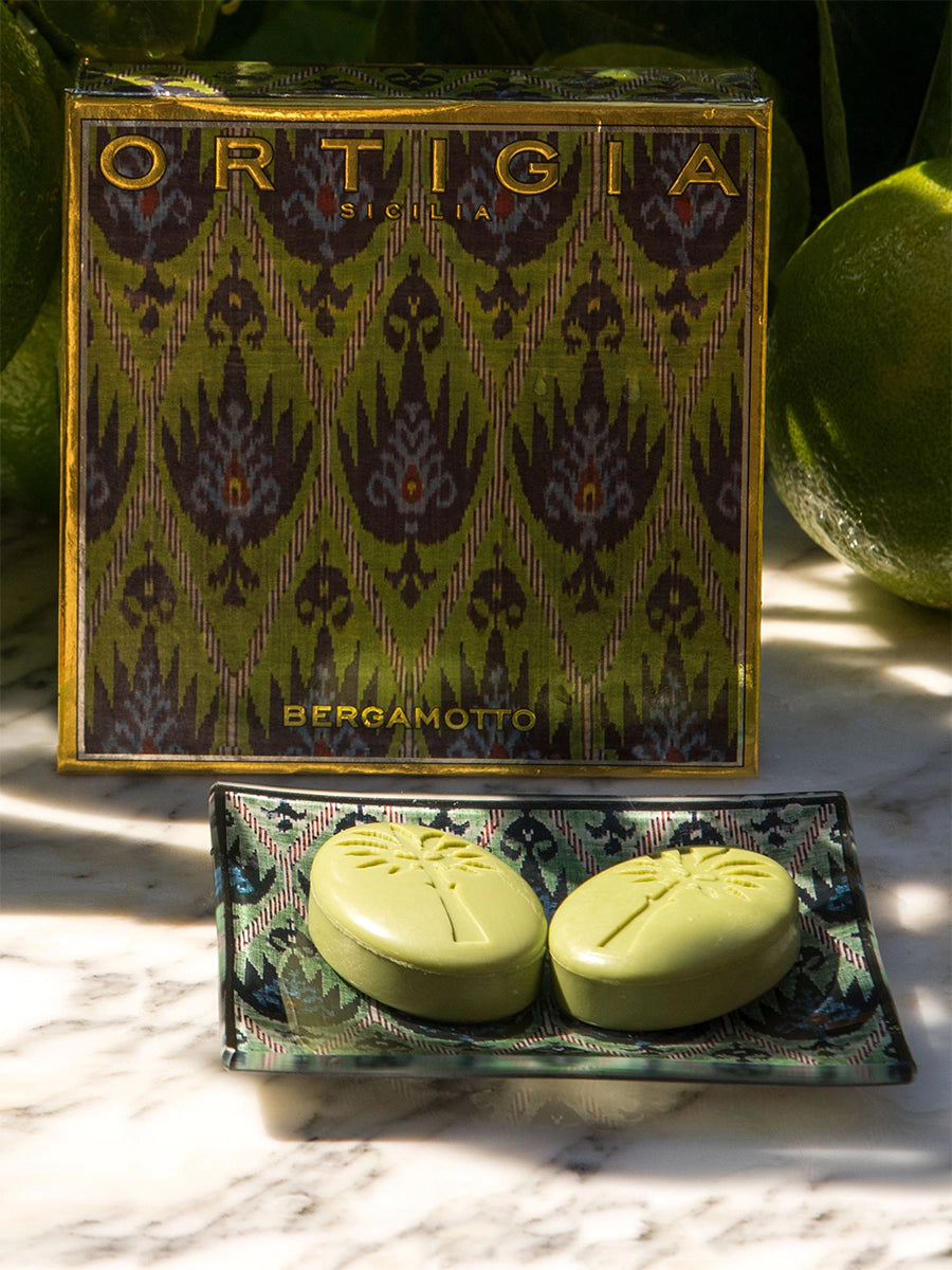 Ortigia Bergamotto Glass Plate & Soap