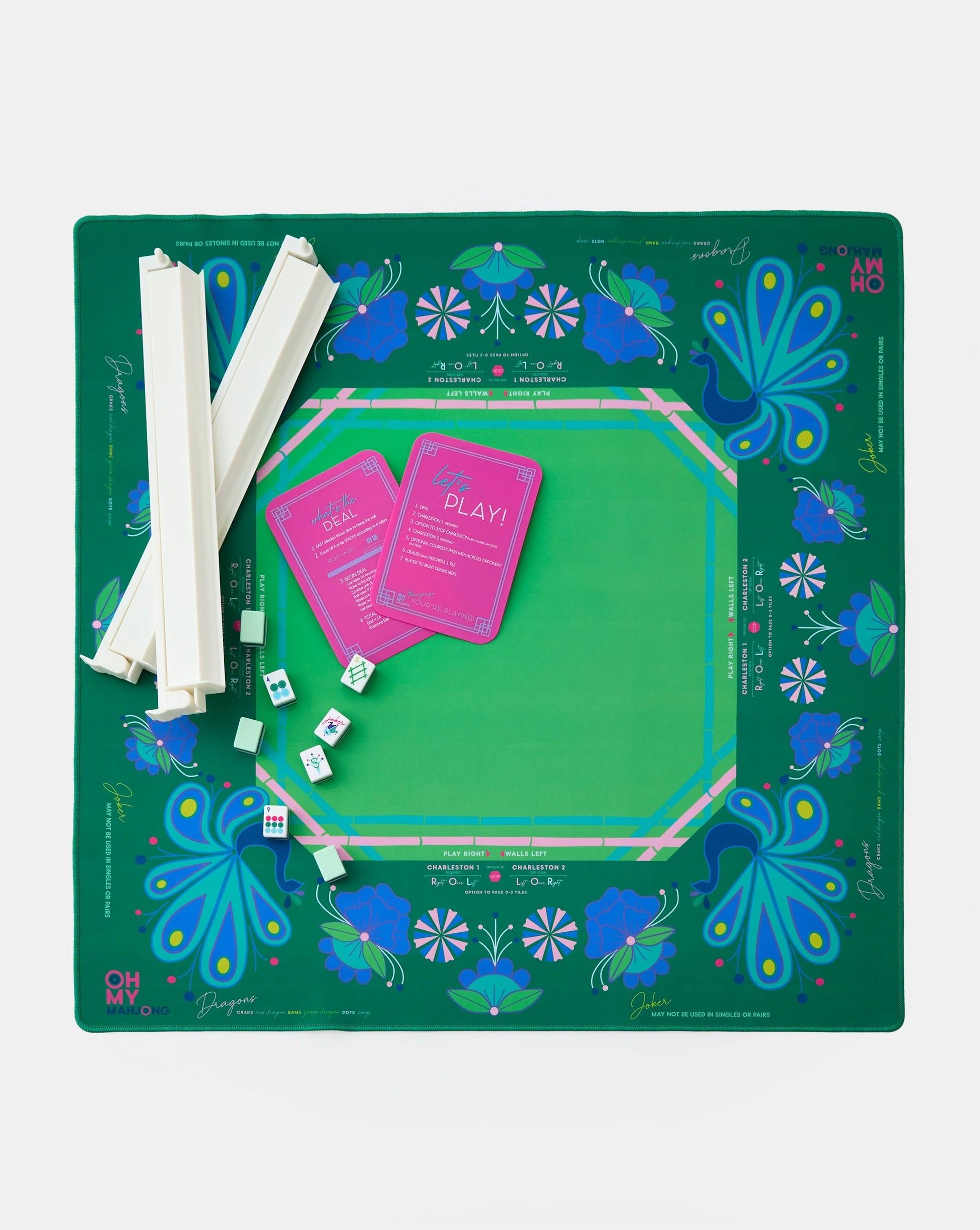 Oh My Mahjong Birdie Green Mat in Tube