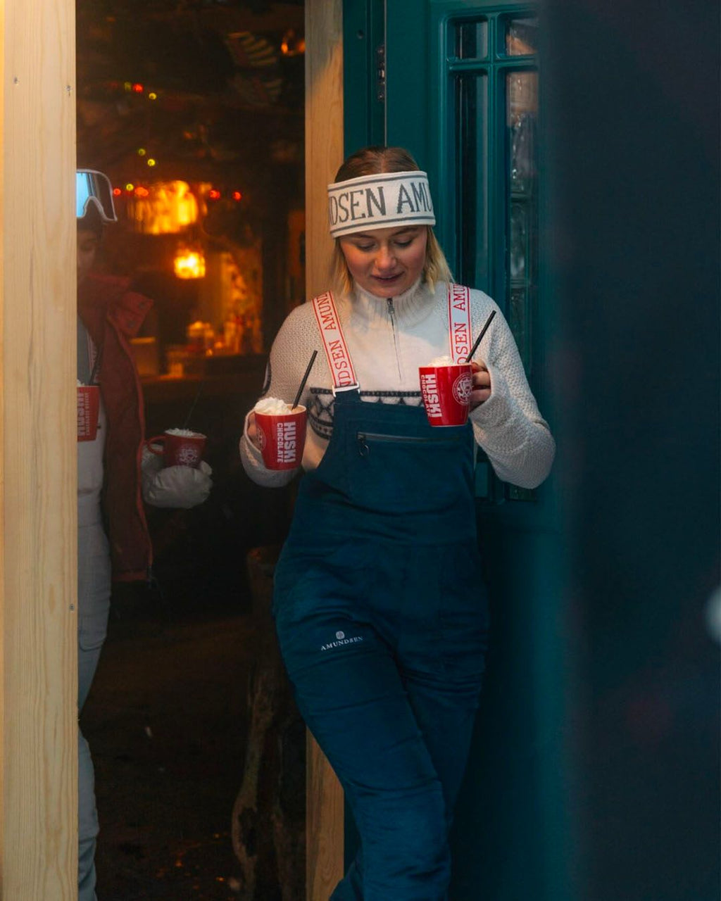 AMUNDSEN Women's Boiled Ski Sweater in Oatmeal