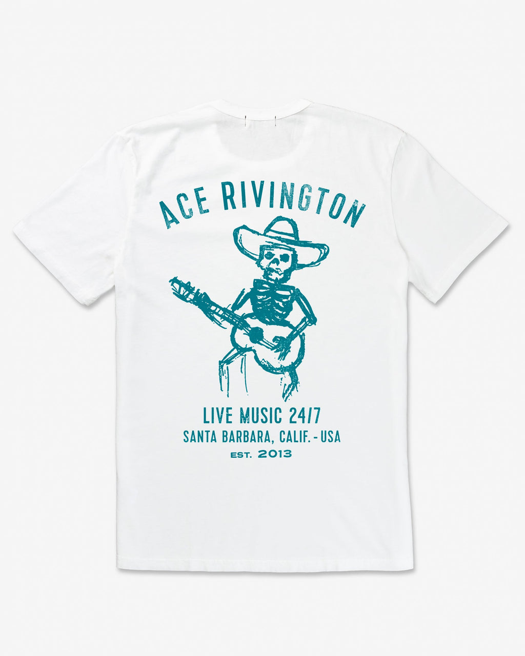 Ace Rivington Supima Crewneck Shortsleeve Tee - Bones Chalk