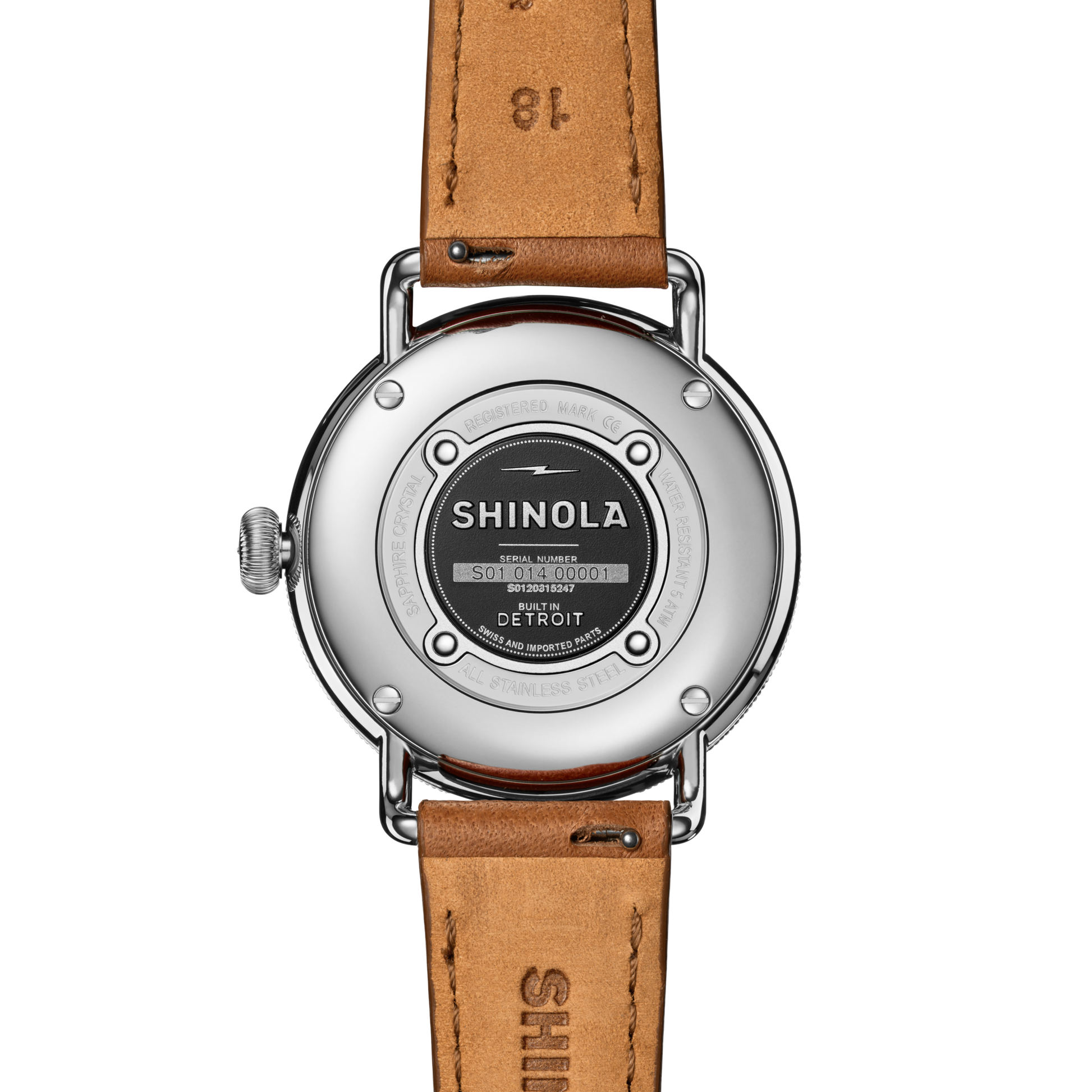 Shinola Canfield Watch 38mm - Blue/Tan Leather Staps