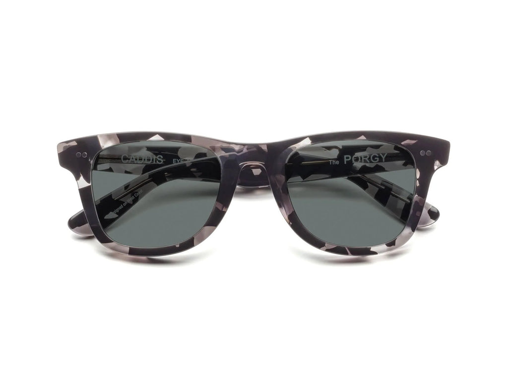 Caddis Porgy Backstage Polished Black Tortoise - Gray Lens - Sunglasses