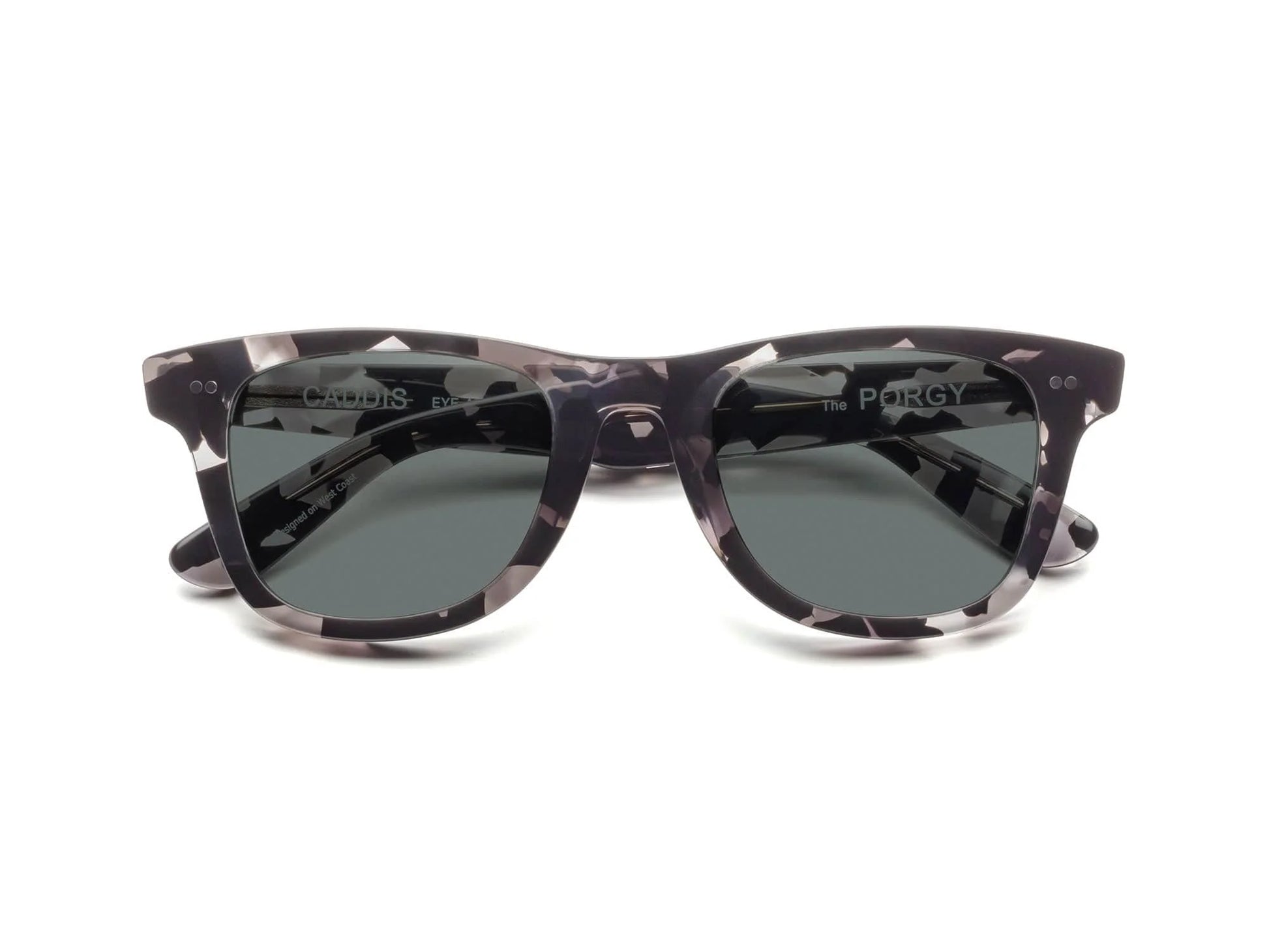 Caddis Porgy Backstage Polished Black Tortoise - Gray Lens - Sunglasses