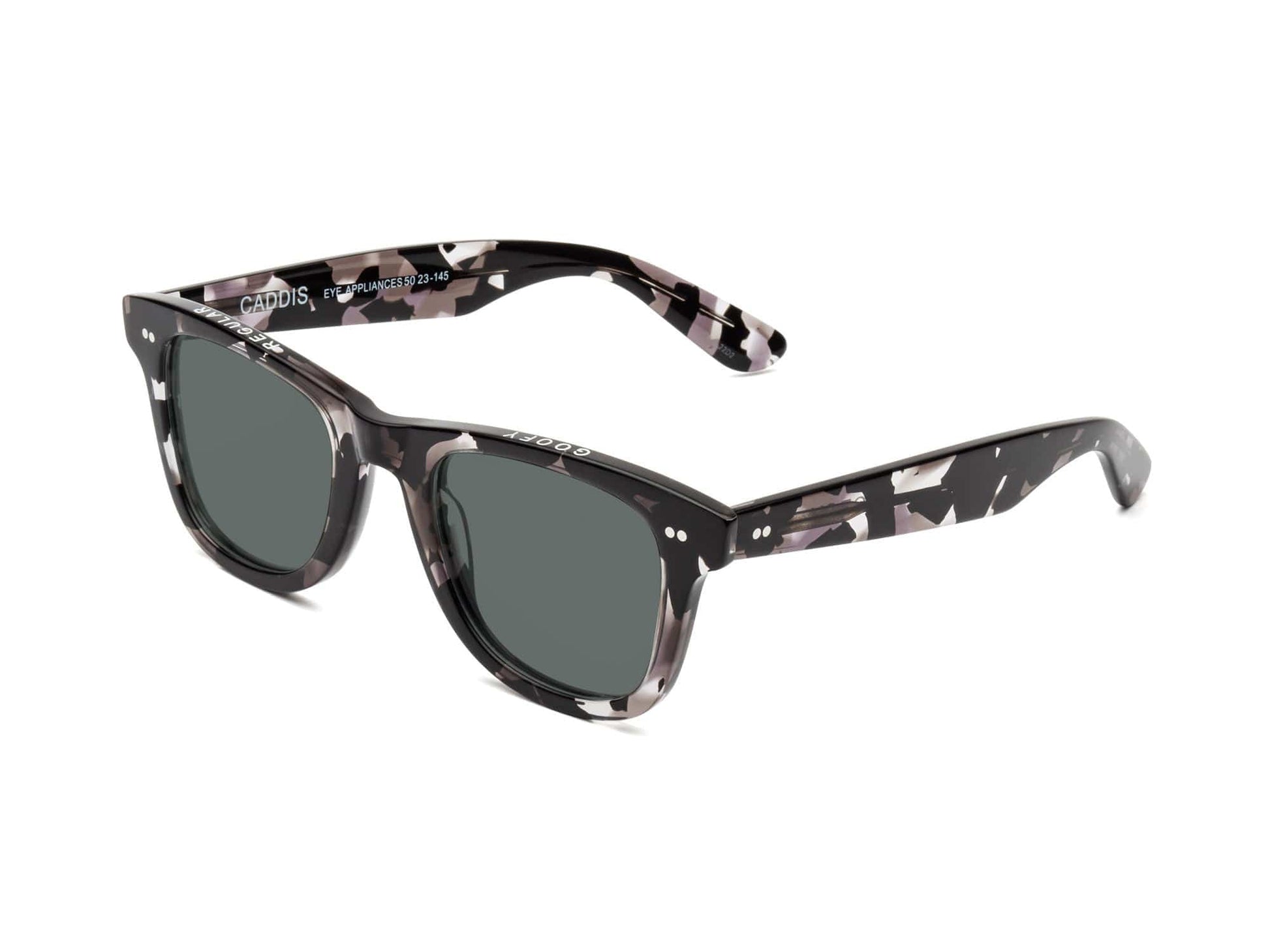 Caddis Porgy Backstage Polished Black Tortoise - Gray Lens - Sunglasses