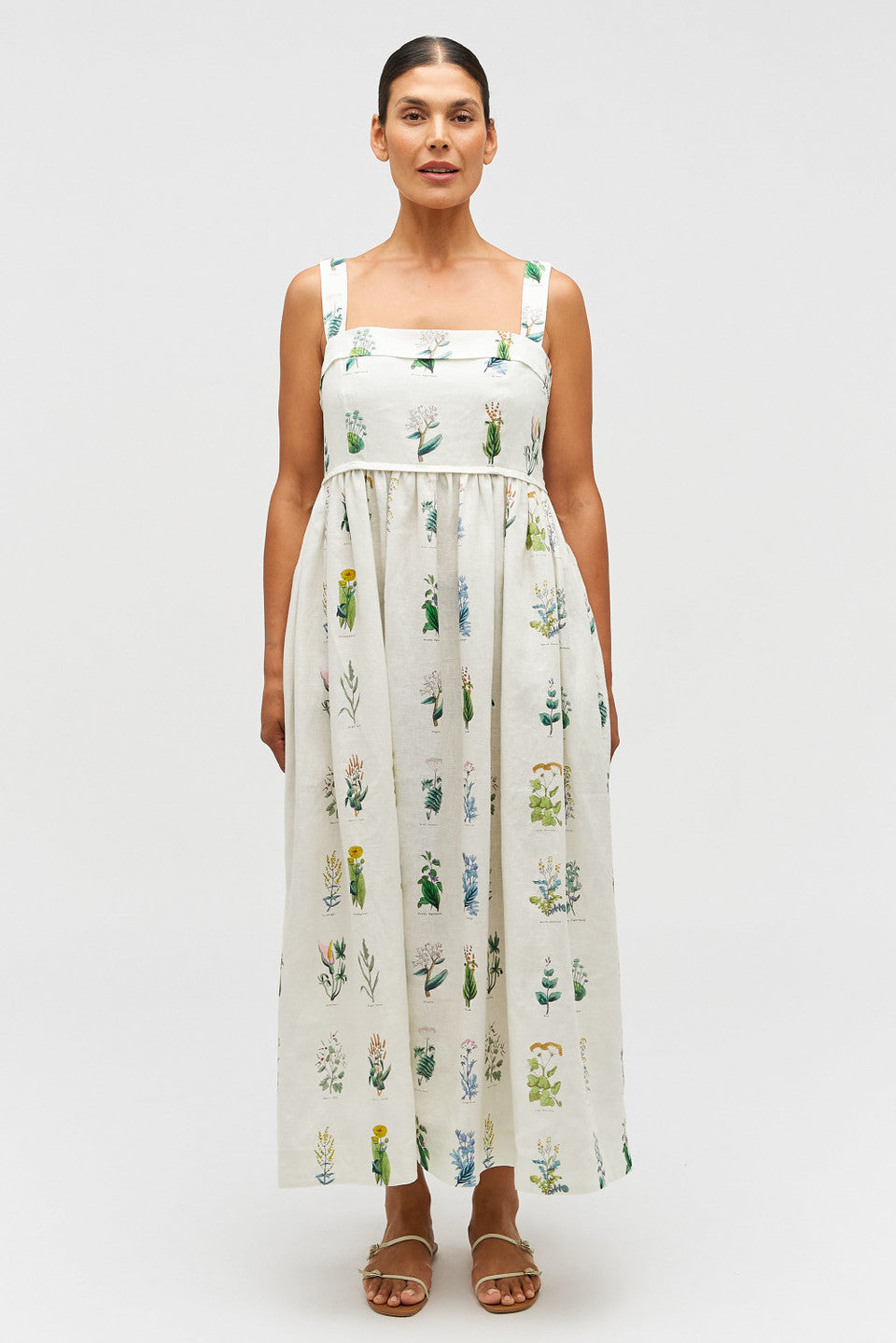 Oroton Greenhouse Floral Sundress - Mist
