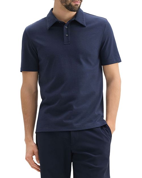 Theory Textured Polo  - Baltic