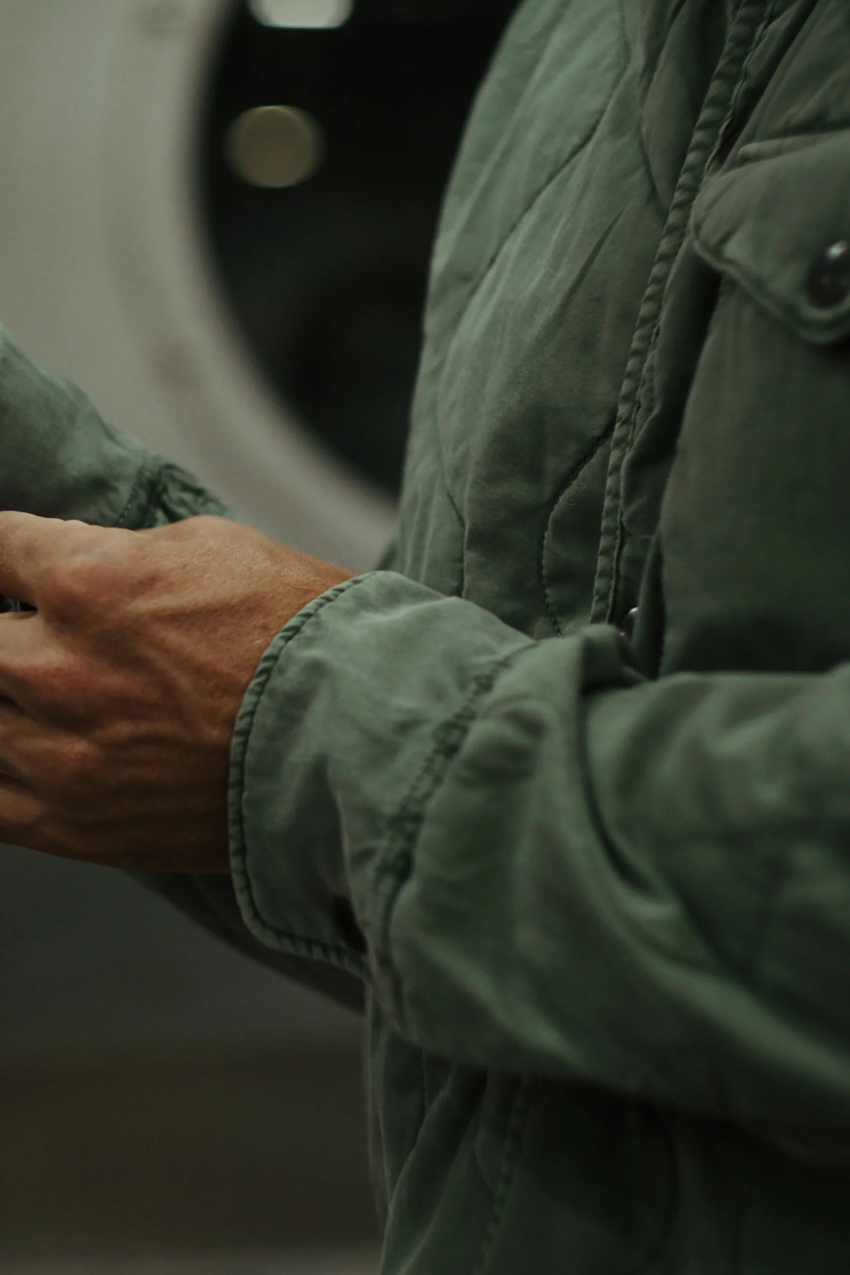 Save Khaki United Flight Quilted Shirt Jacket - Surplus