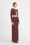 Staud Delphine Dress Dark Chocolate