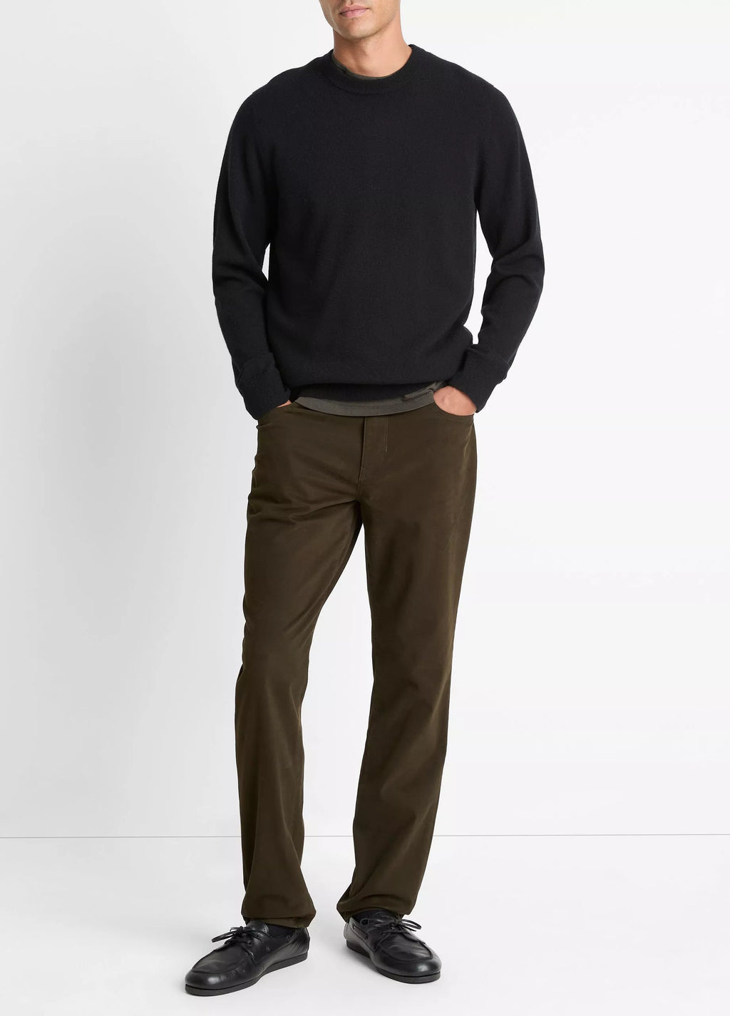 Vince Cashmere Crew Neck Sweater - Black