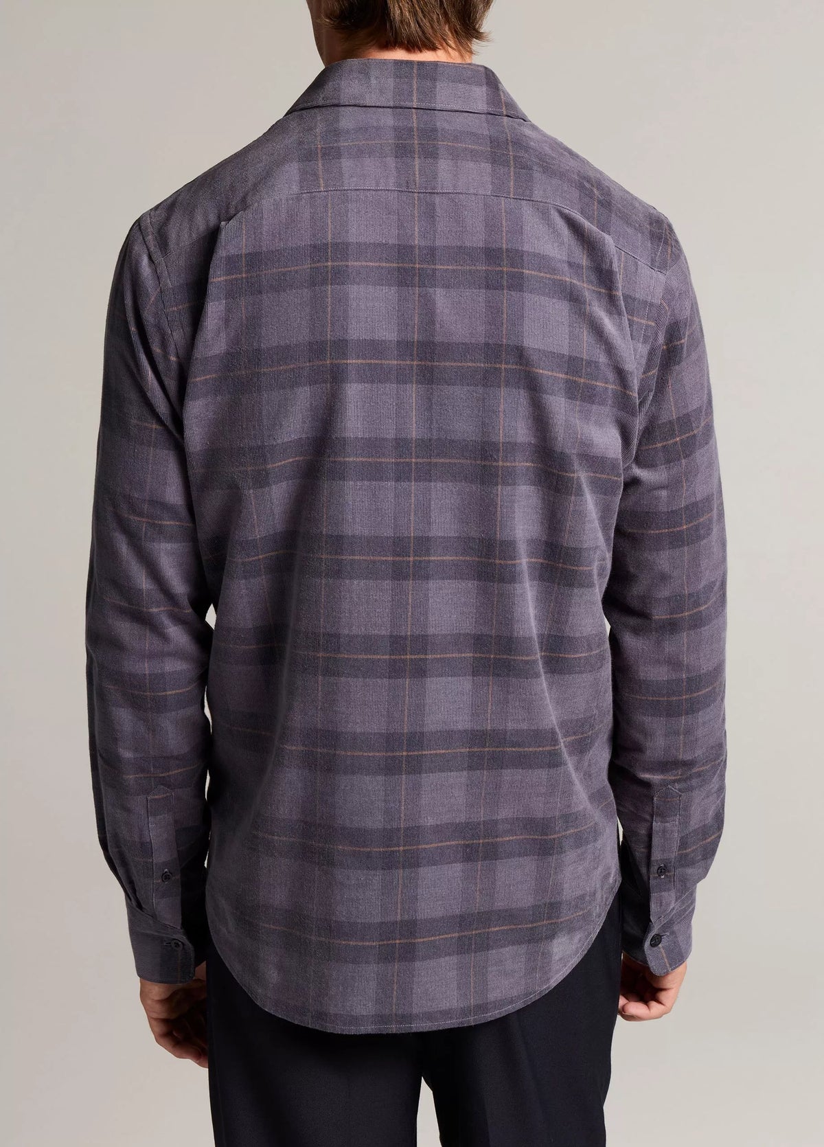 Vince Hamilton Plaid Cotton Corduroy Button-Front Shirt - Late Evening Combo
