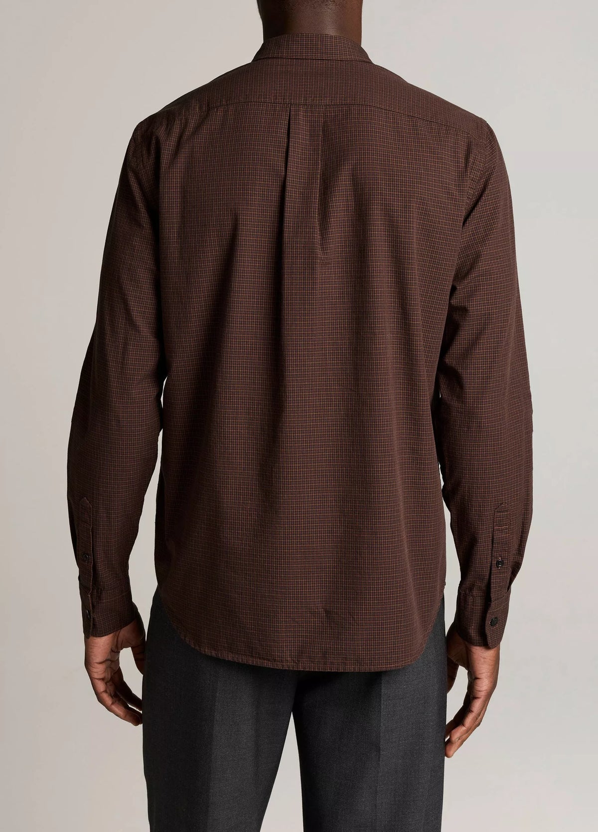 Vince Carnes Plaid Cotton Button-Down Shirt - Chocolate Plum Combo