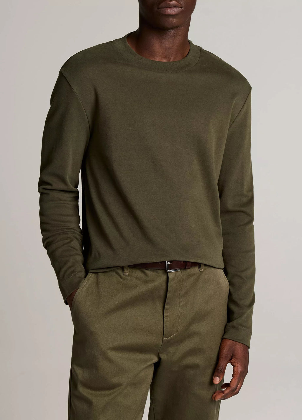 Vince Peached-Face Cotton Jersey Long-Sleeve T-Shirt - Night Leaf