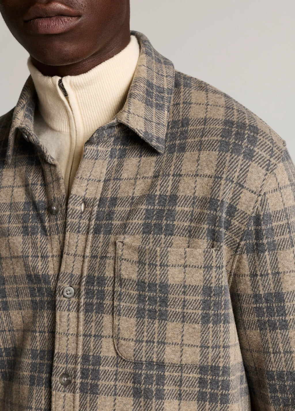 Vince Tartan Plaid Cotton-Blend Button-Front Shirt
