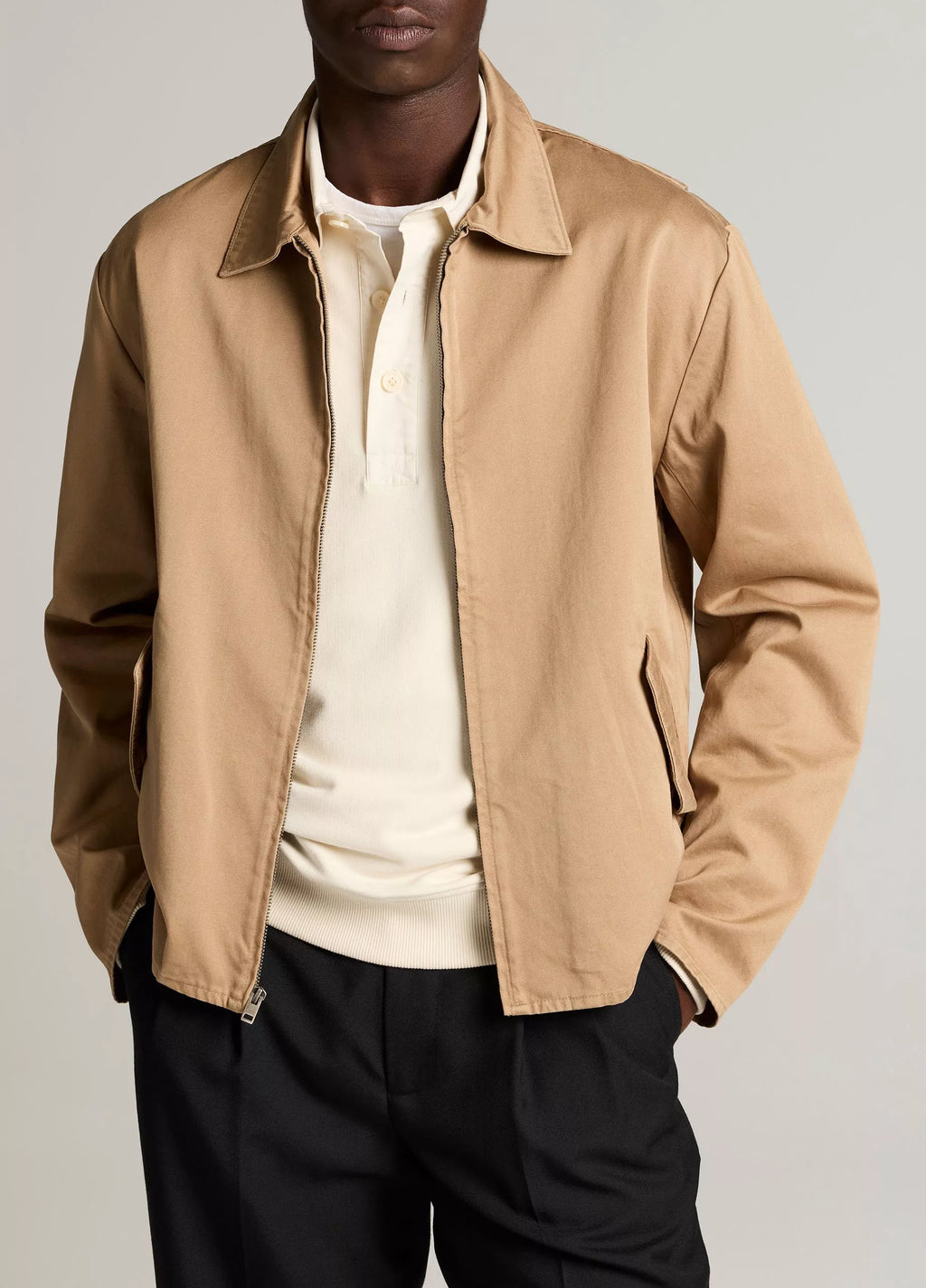 Vince Brushed Cotton Twill Field Jacket  - Carmelo