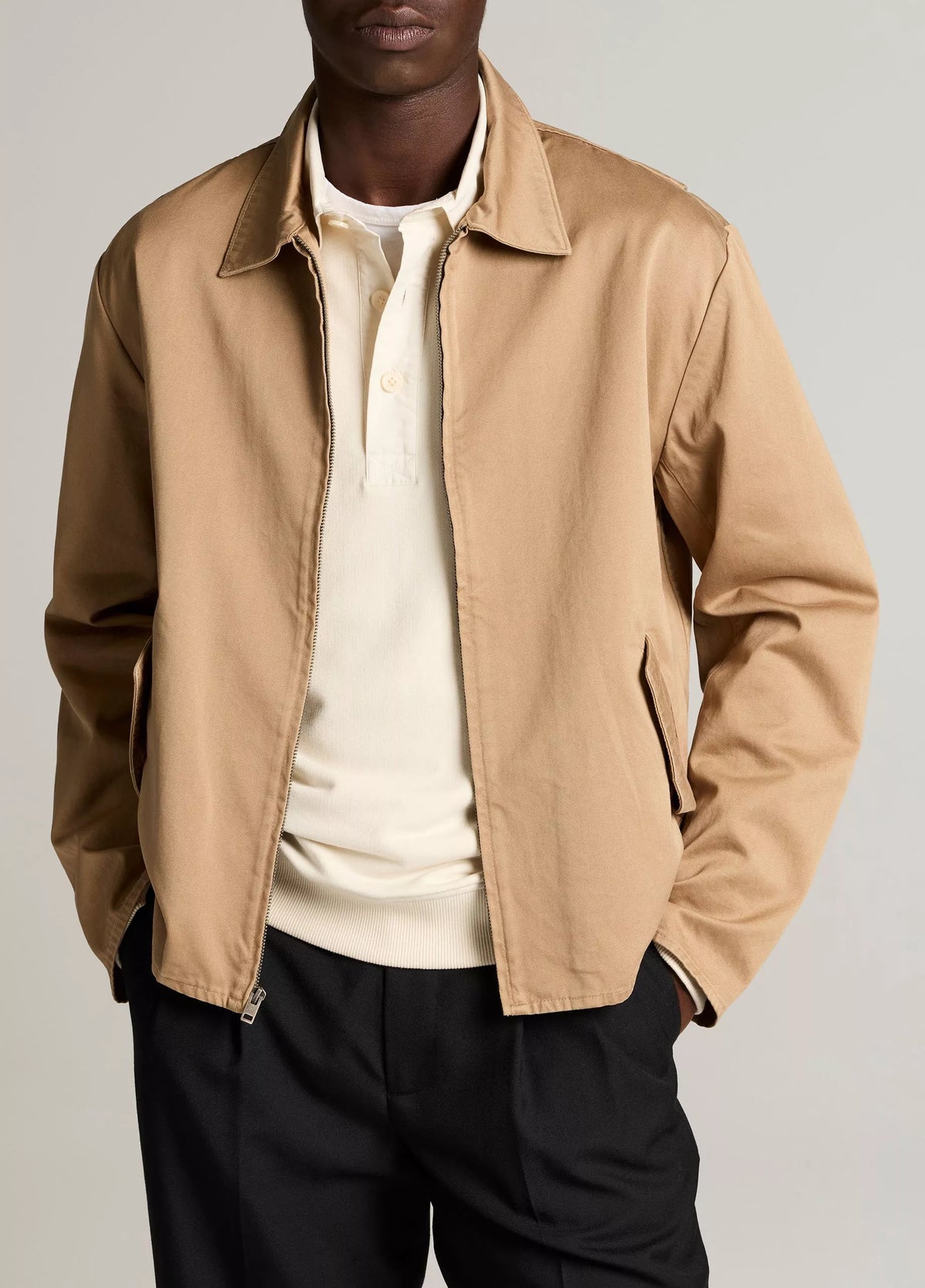 Vince Brushed Cotton Twill Field Jacket  - Carmelo