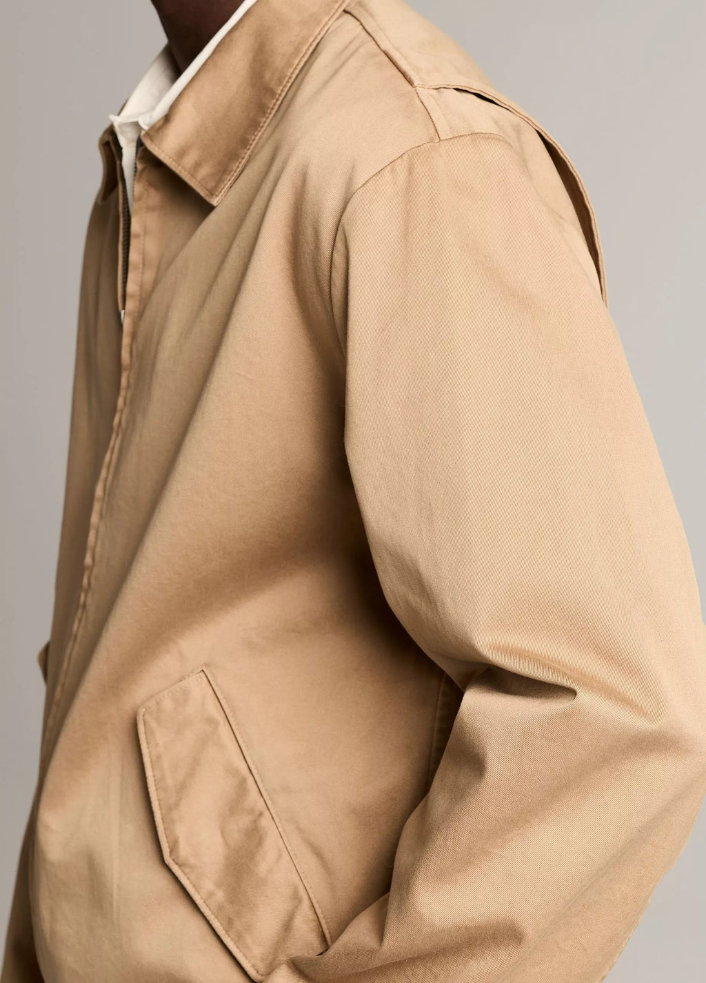 Vince Brushed Cotton Twill Field Jacket  - Carmelo