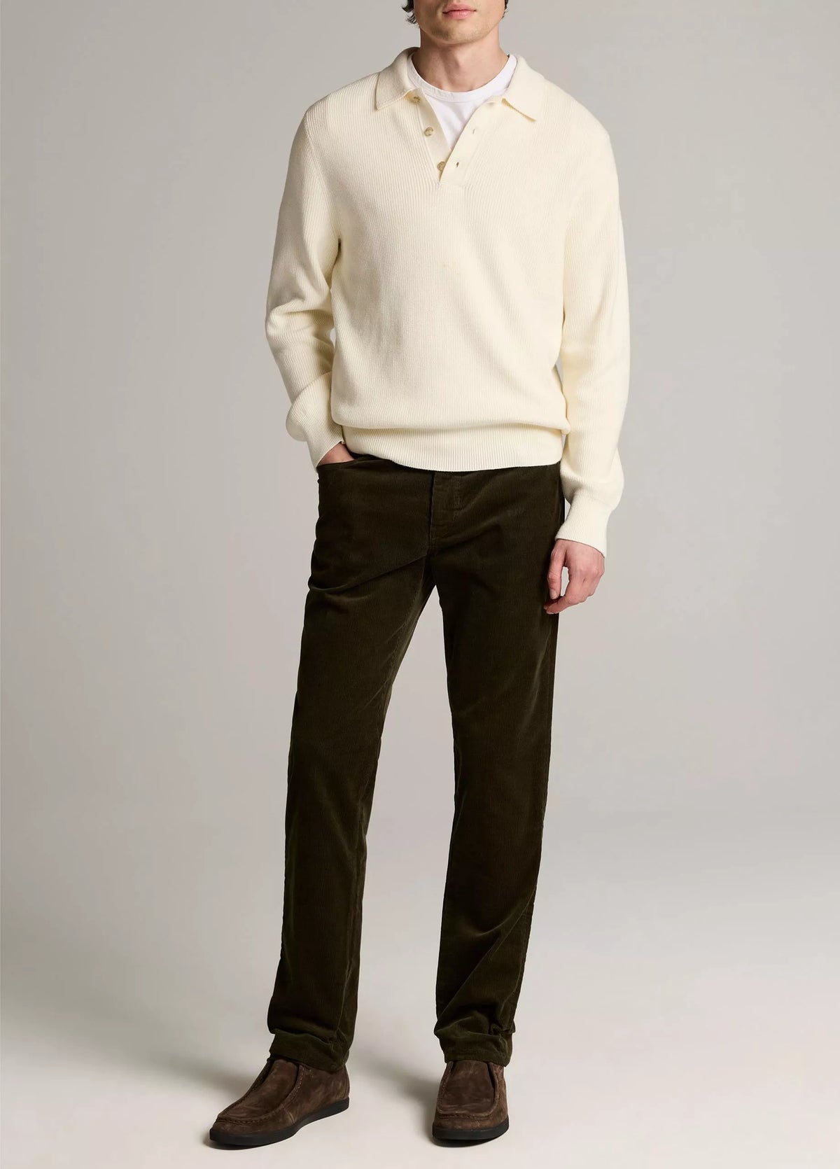 Vince Dylan Slim 5-Pocket Stretch-Cotton Corduroy Pant - Night Leaf