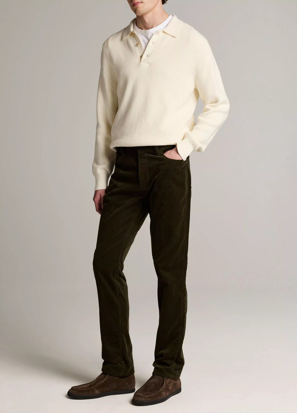 Vince Dylan Slim 5-Pocket Stretch-Cotton Corduroy Pant - Night Leaf
